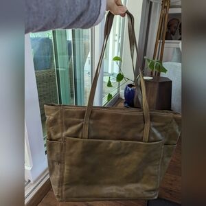 Hobo International Hero Tote GREEN Excellent Condition!